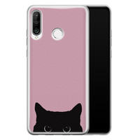 Telefoonhoesje Store Huawei P30 Lite siliconen hoesje - Zwarte kat