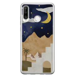 Leuke Telefoonhoesjes Huawei P30 Lite siliconen hoesje - Desert night