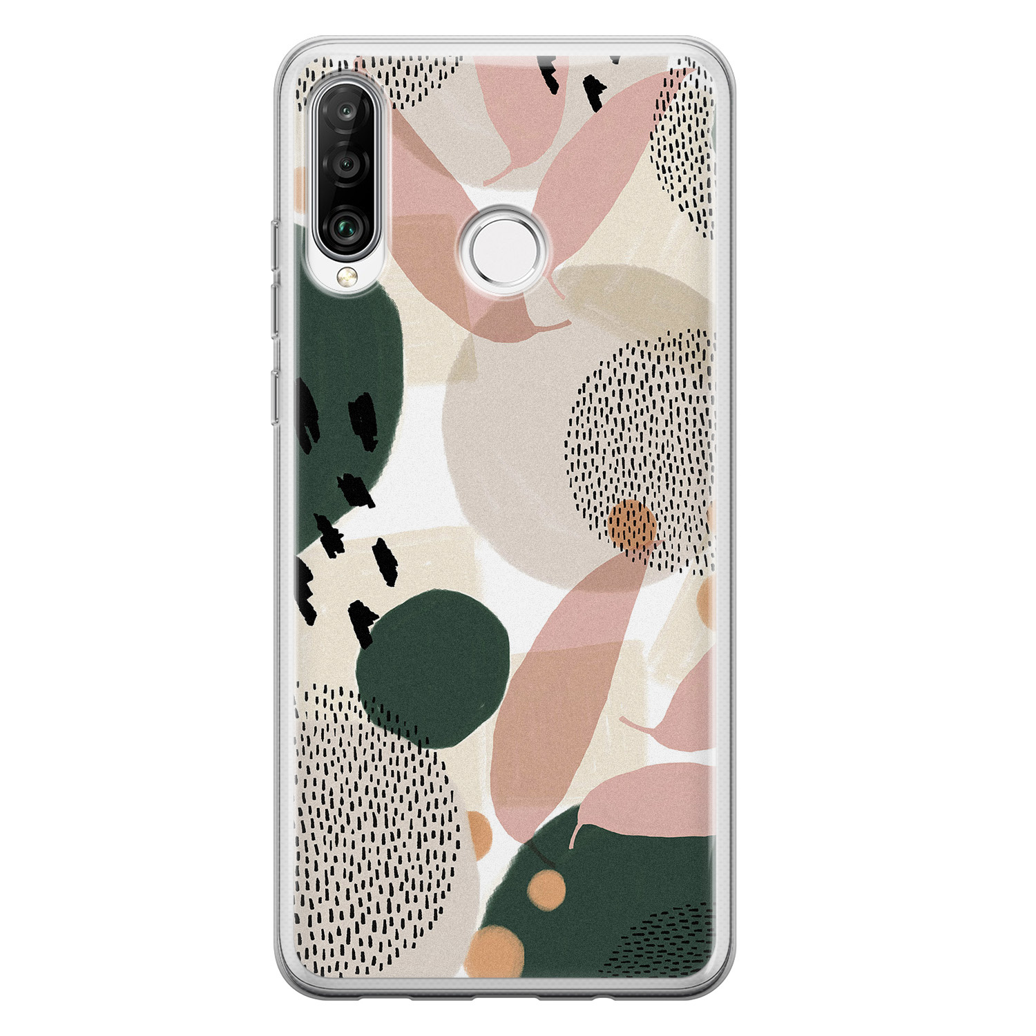 Leuke Telefoonhoesjes Huawei P30 Lite siliconen hoesje - Abstract print