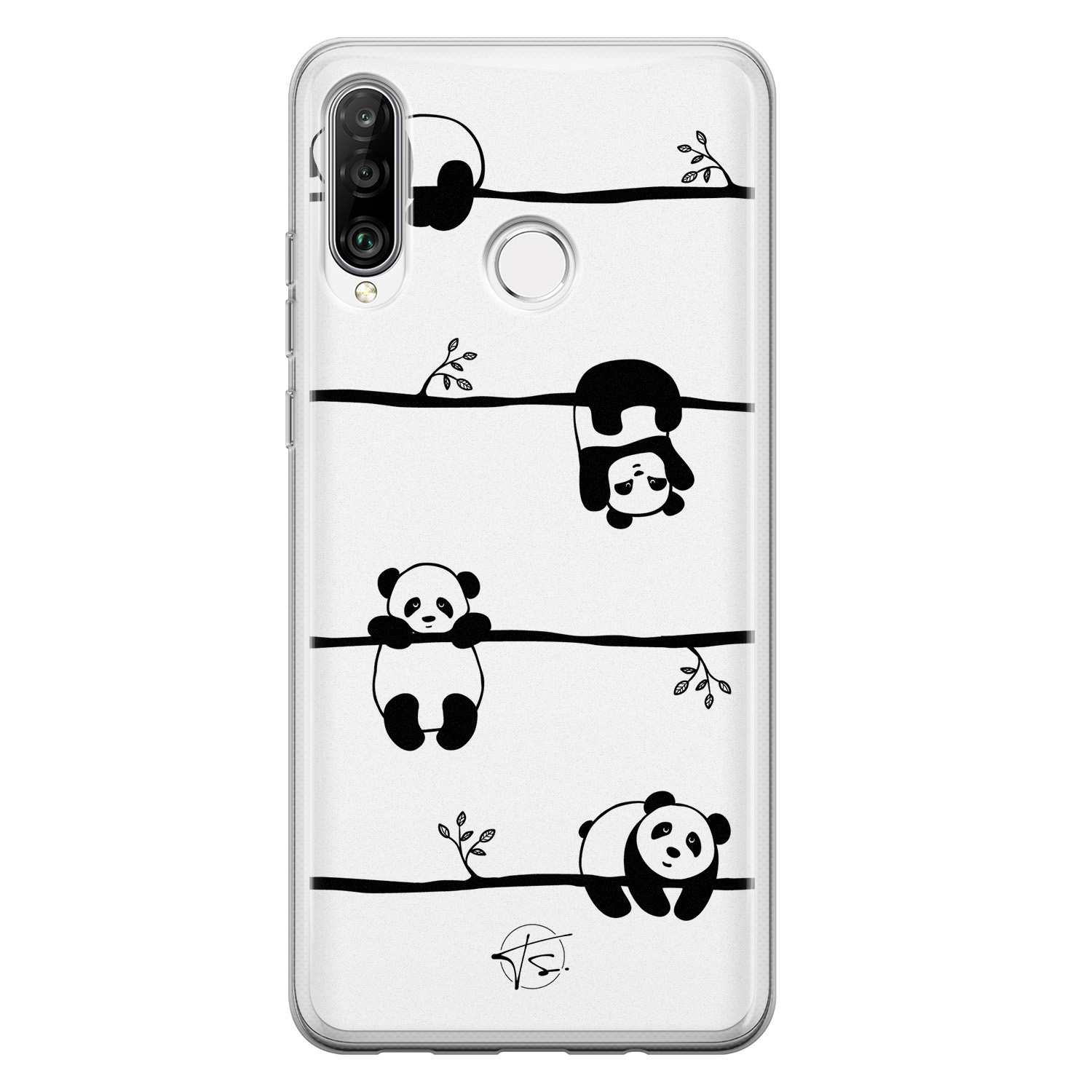 Telefoonhoesje Store Huawei P30 Lite siliconen hoesje - Panda