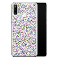 Telefoonhoesje Store Huawei P30 Lite siliconen hoesje - Purple Garden