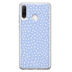 Telefoonhoesje Store Huawei P30 Lite siliconen hoesje - Purple dots