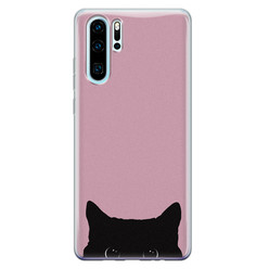 Telefoonhoesje Store Huawei P30 Pro siliconen hoesje - Zwarte kat