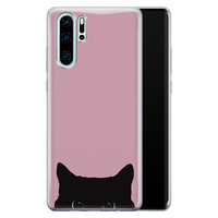 Telefoonhoesje Store Huawei P30 Pro siliconen hoesje - Zwarte kat