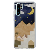 Leuke Telefoonhoesjes Huawei P30 Pro siliconen hoesje - Desert night