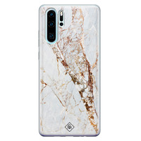 Casimoda Huawei P30 Pro siliconen hoesje - Marmer goud