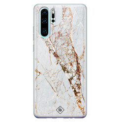 Casimoda Huawei P30 Pro siliconen hoesje - Marmer goud