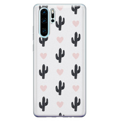 Leuke Telefoonhoesjes Huawei P30 Pro siliconen hoesje - Cactus love