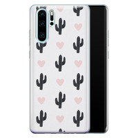 Leuke Telefoonhoesjes Huawei P30 Pro siliconen hoesje - Cactus love