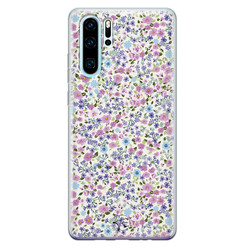 Telefoonhoesje Store Huawei P30 Pro siliconen hoesje - Purple Garden