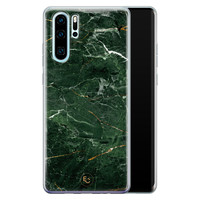 ELLECHIQ Huawei P30 Pro siliconen hoesje - Marble jade green