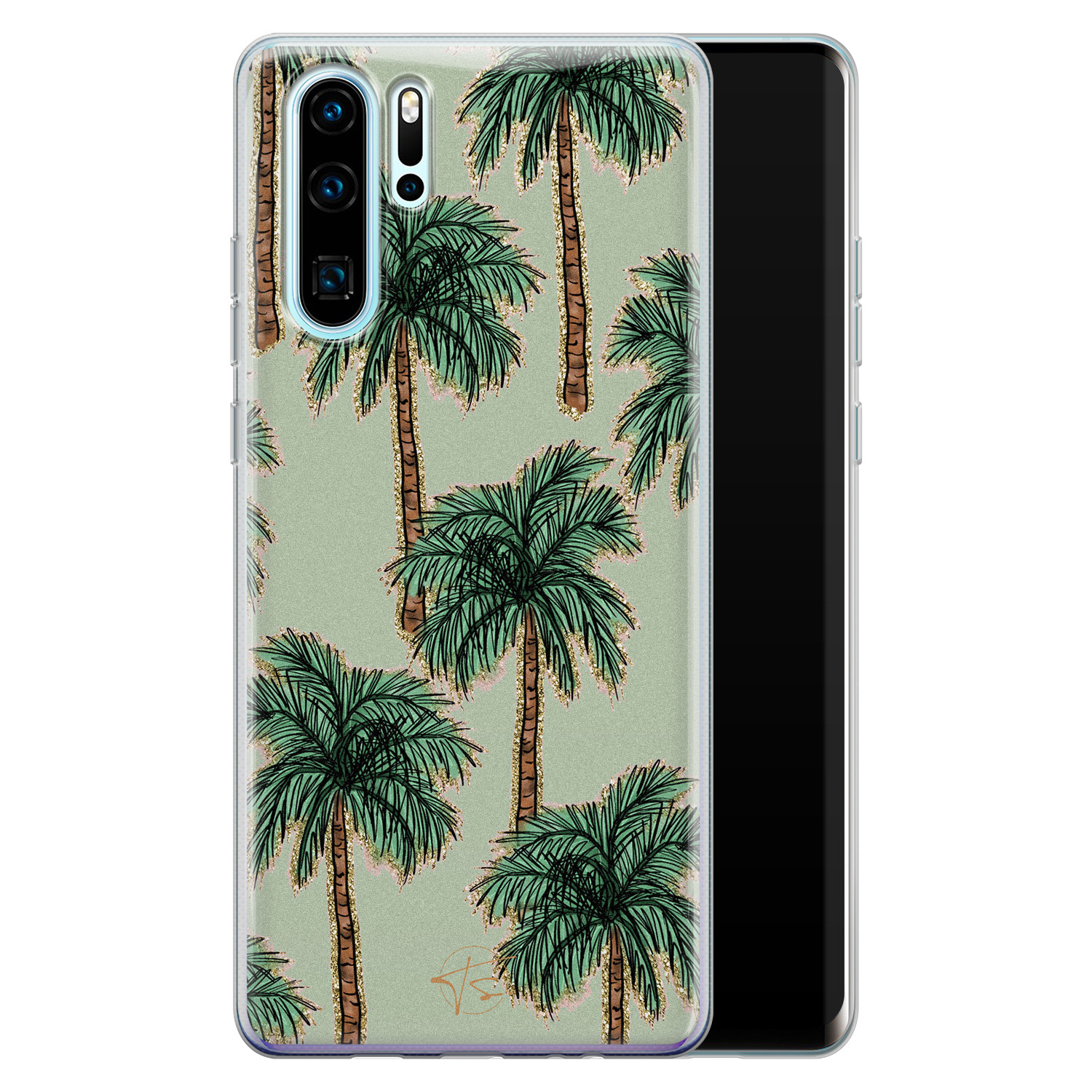 Telefoonhoesje Store Huawei P30 Pro siliconen hoesje - Palmbomen