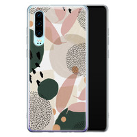 Leuke Telefoonhoesjes Huawei P30 siliconen hoesje - Abstract print