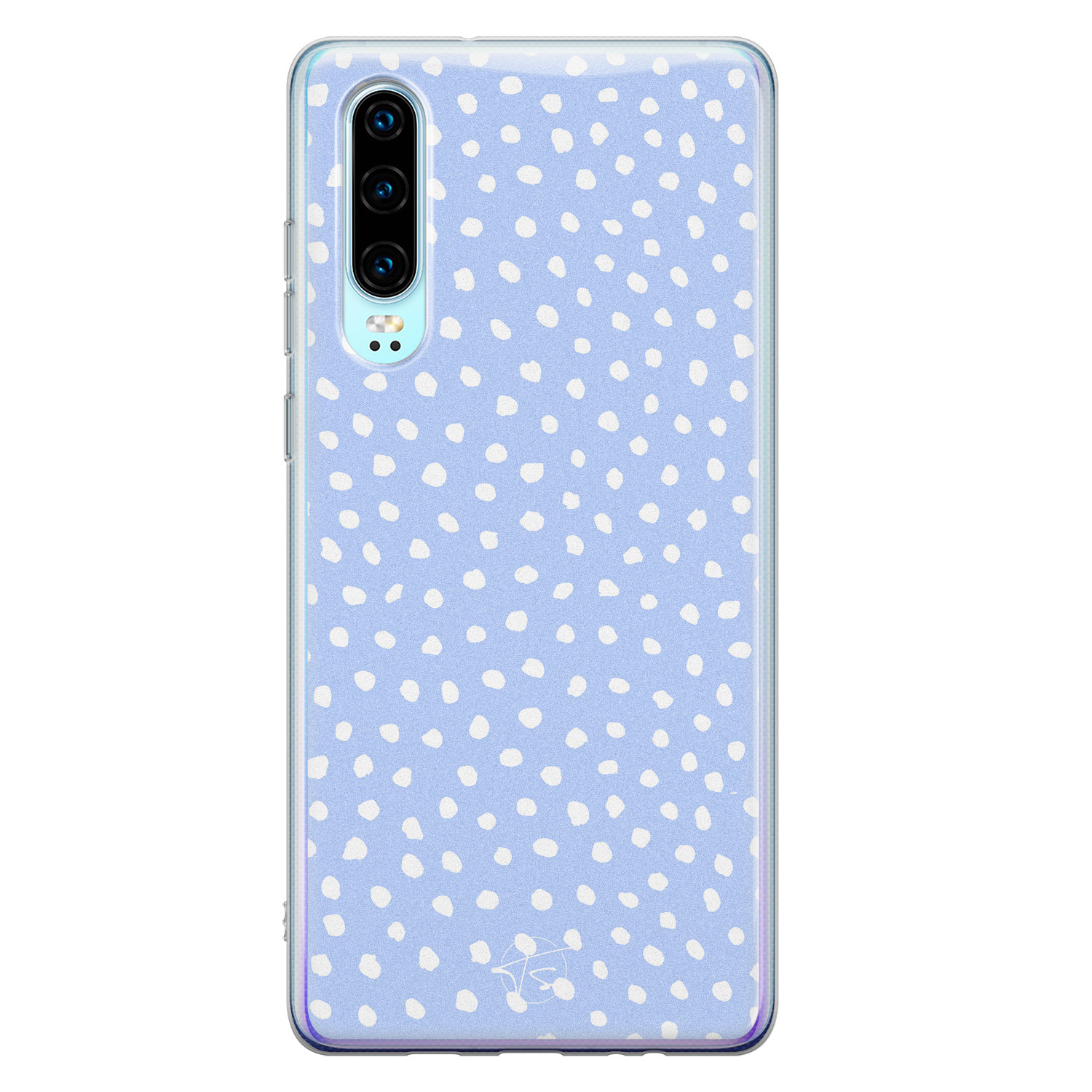 Telefoonhoesje Store Huawei P30 siliconen hoesje - Purple dots