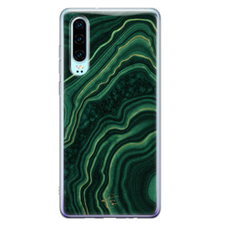 Telefoonhoesje Store Huawei P30 siliconen hoesje - Agate groen