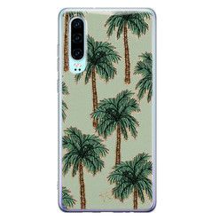 Telefoonhoesje Store Huawei P30 siliconen hoesje - Palmbomen