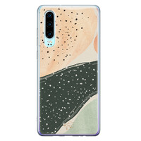 Telefoonhoesje Store Huawei P30 siliconen hoesje - Abstract peach