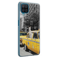 ELLECHIQ Samsung Galaxy A12 siliconen hoesje - Lama in taxi