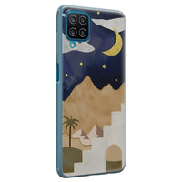 Leuke Telefoonhoesjes Samsung Galaxy A12 siliconen hoesje - Desert night