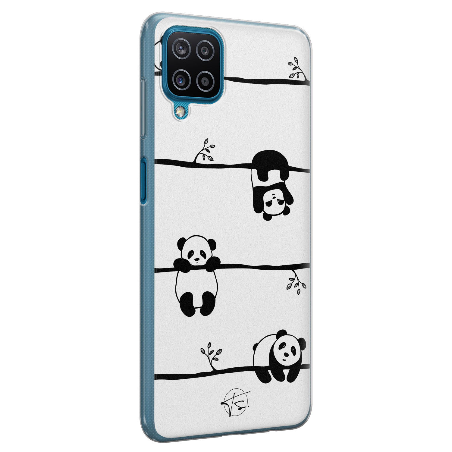 Telefoonhoesje Store Samsung Galaxy A12 siliconen hoesje - Panda