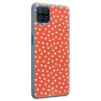 Telefoonhoesje Store Samsung Galaxy A12 siliconen hoesje - Orange dots