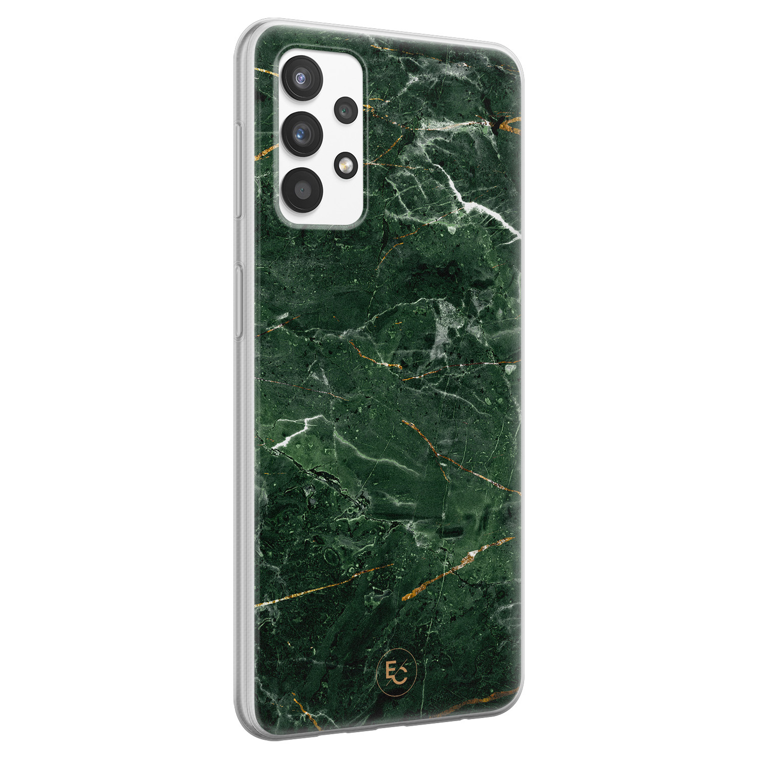 ELLECHIQ Samsung Galaxy A32 4G siliconen hoesje - Marble jade green