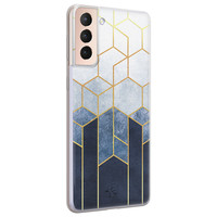 Telefoonhoesje Store Samsung Galaxy S21 siliconen hoesje - Geometrisch fade art