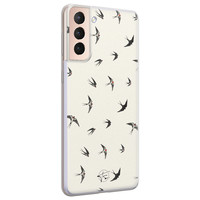 Telefoonhoesje Store Samsung Galaxy S21 siliconen hoesje - Freedom birds