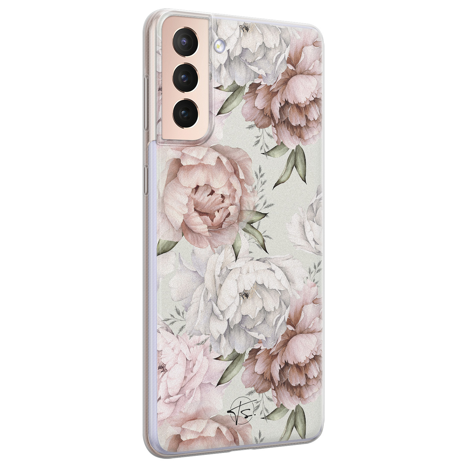 Telefoonhoesje Store Samsung Galaxy S21 siliconen hoesje - Classy flowers