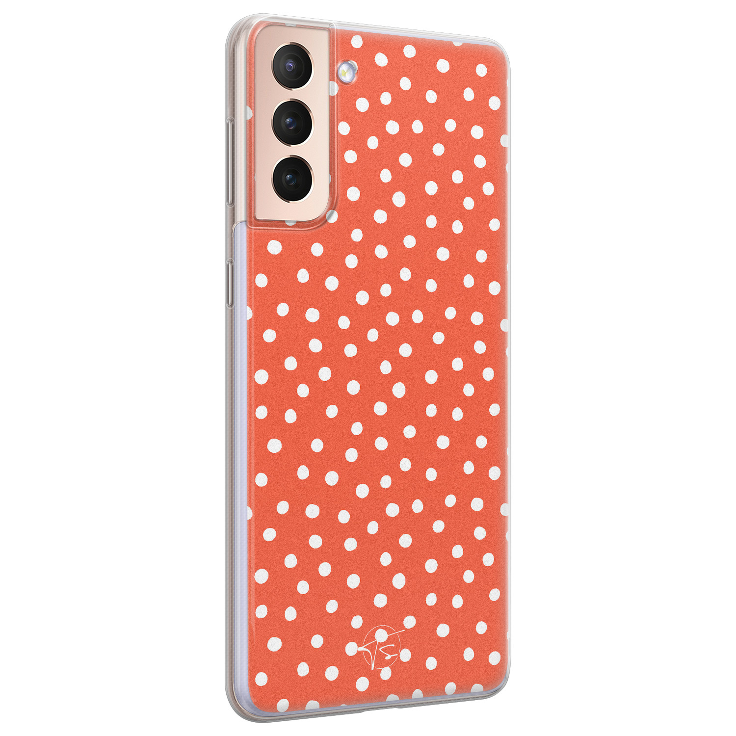 Telefoonhoesje Store Samsung Galaxy S21 siliconen hoesje - Orange dots