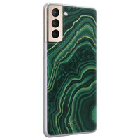 Telefoonhoesje Store Samsung Galaxy S21 Plus siliconen hoesje - Agate groen