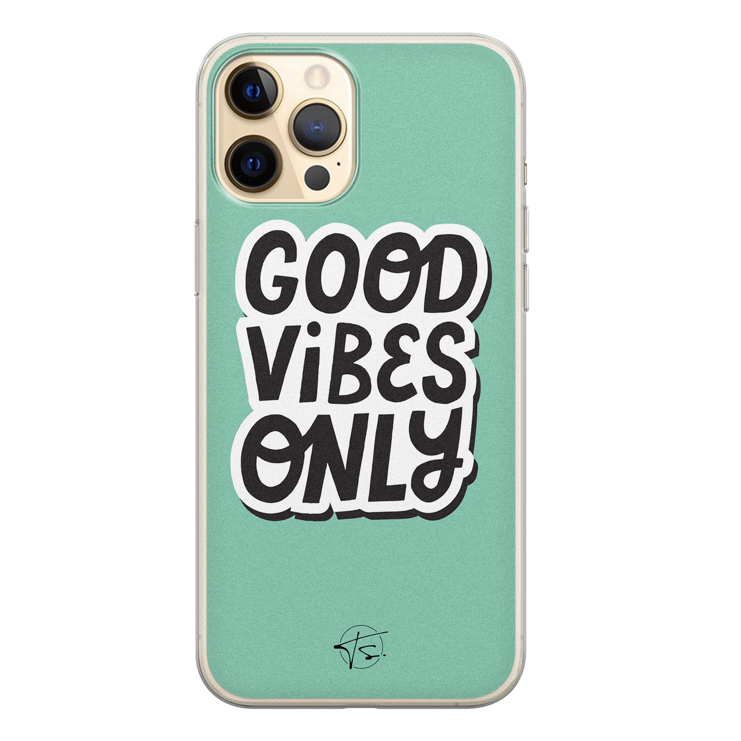 Telefoonhoesje Store iPhone 12 siliconen hoesje - Good vibes only