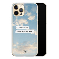 ELLECHIQ iPhone 12 siliconen hoesje - Love quote