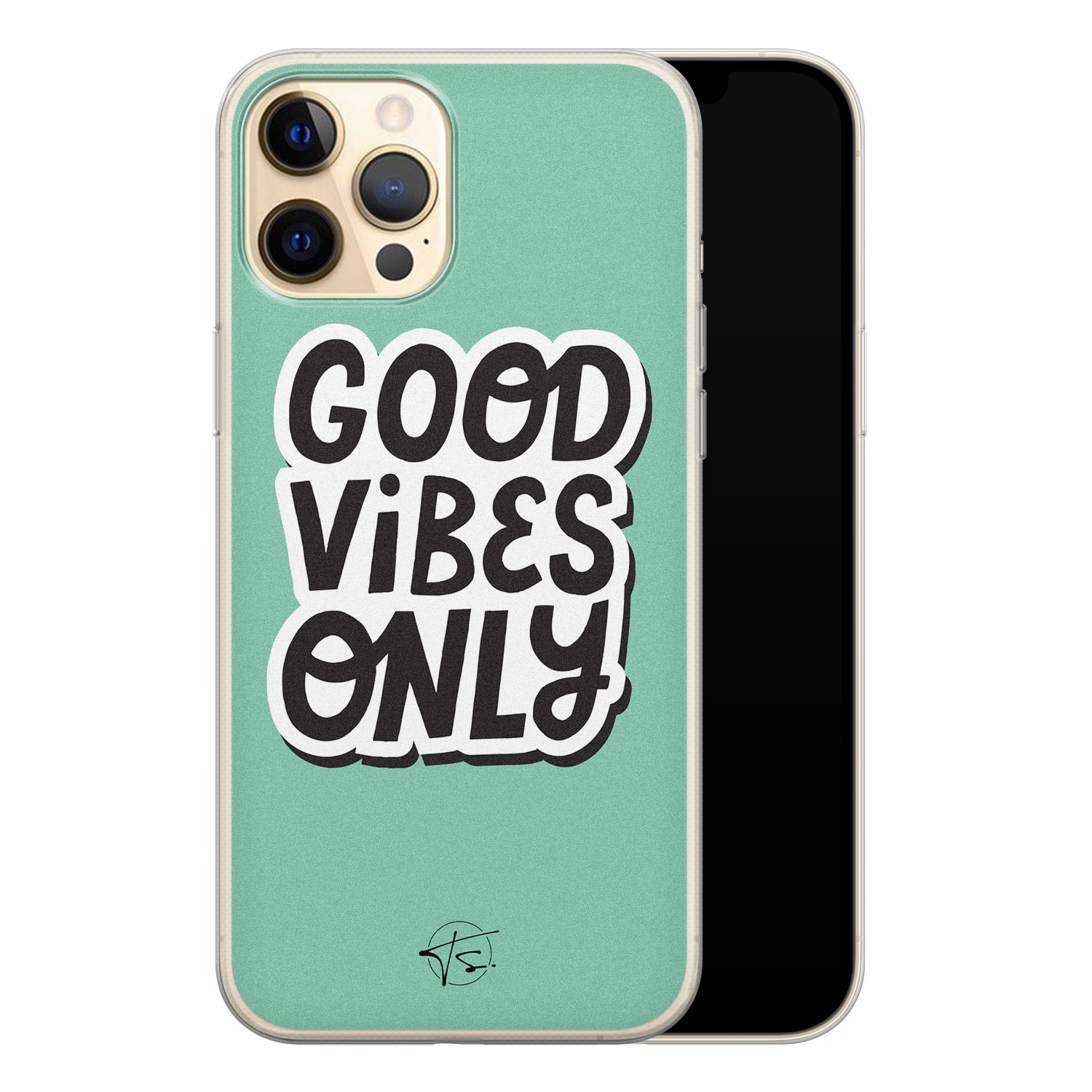 Telefoonhoesje Store iPhone 12 siliconen hoesje - Good vibes only