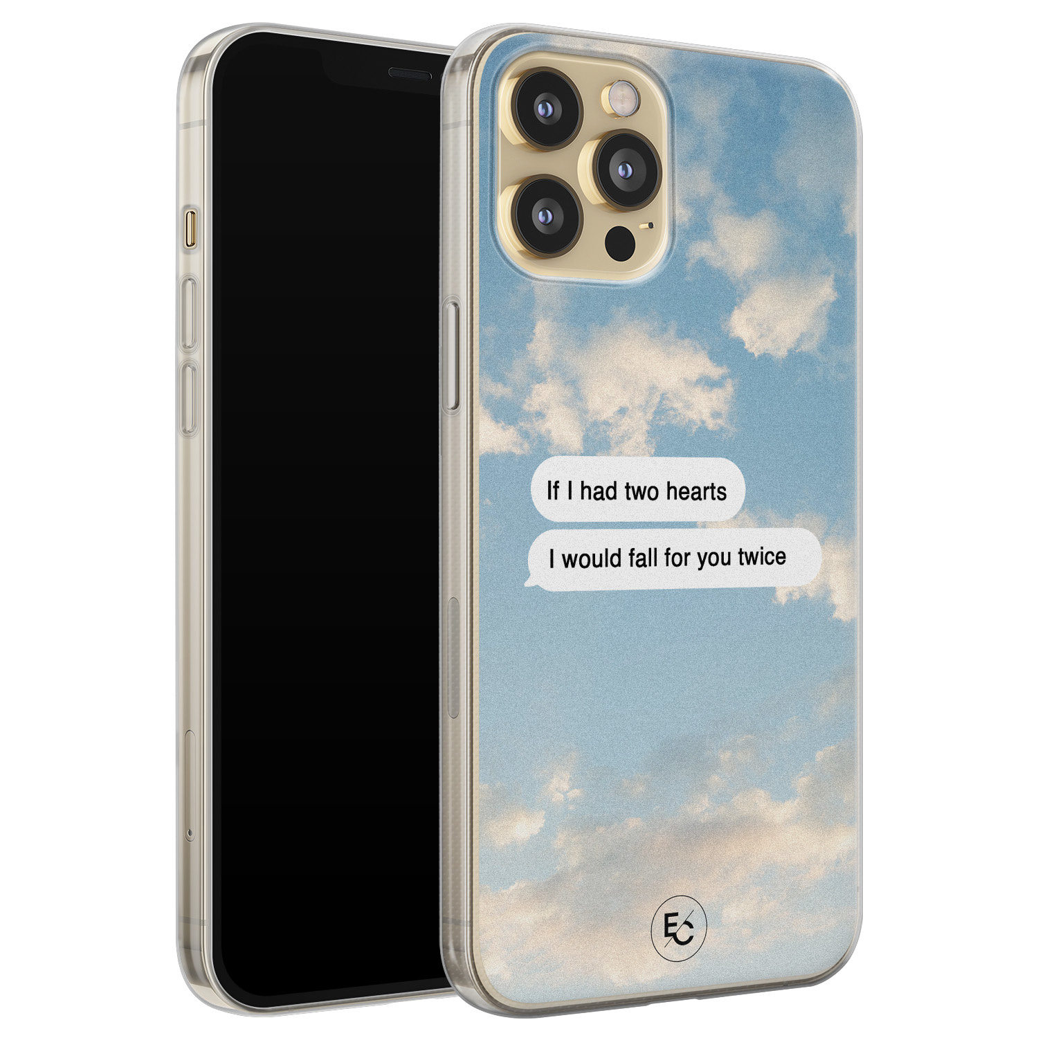 ELLECHIQ iPhone 12 siliconen hoesje - Love quote