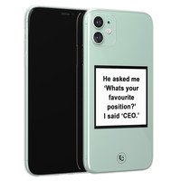 ELLECHIQ iPhone 11 siliconen hoesje - Sarcasme quote