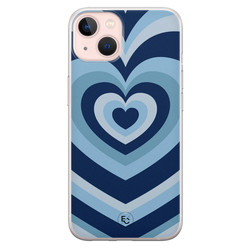 ELLECHIQ iPhone 13 siliconen hoesje - Hart blauw