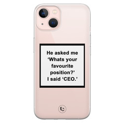 ELLECHIQ iPhone 13 siliconen hoesje - Sarcasme quote