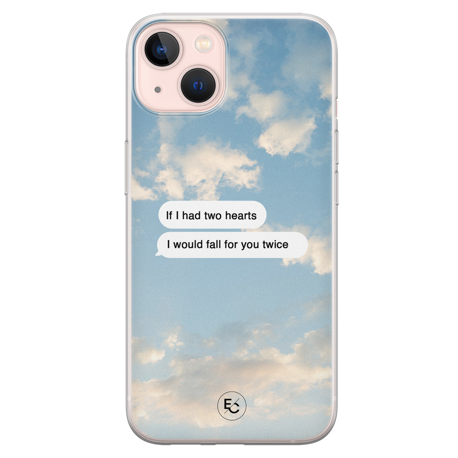 ELLECHIQ iPhone 13 siliconen hoesje - Love quote