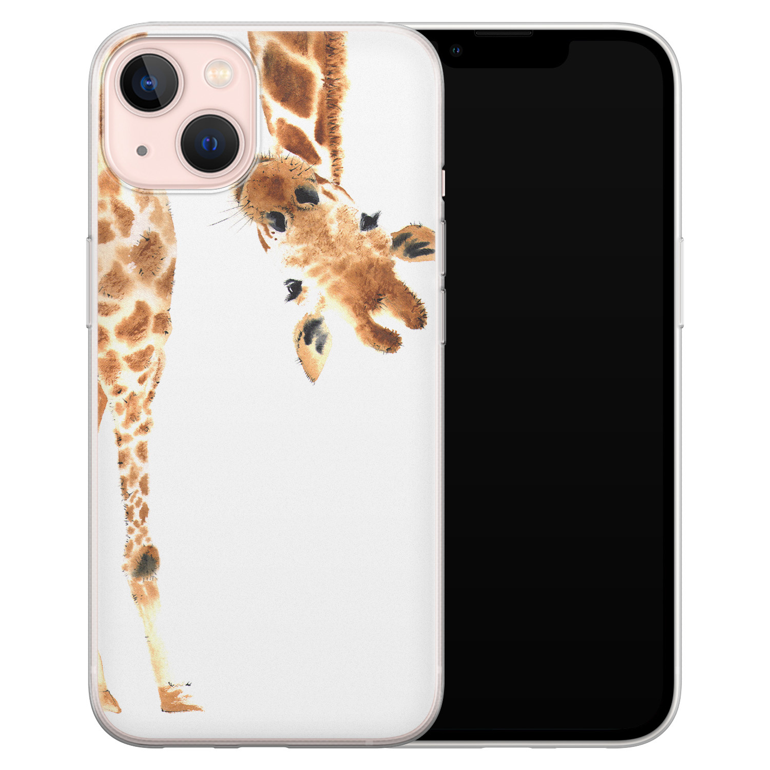 Leuke Telefoonhoesjes iPhone 13 siliconen hoesje - Giraffe