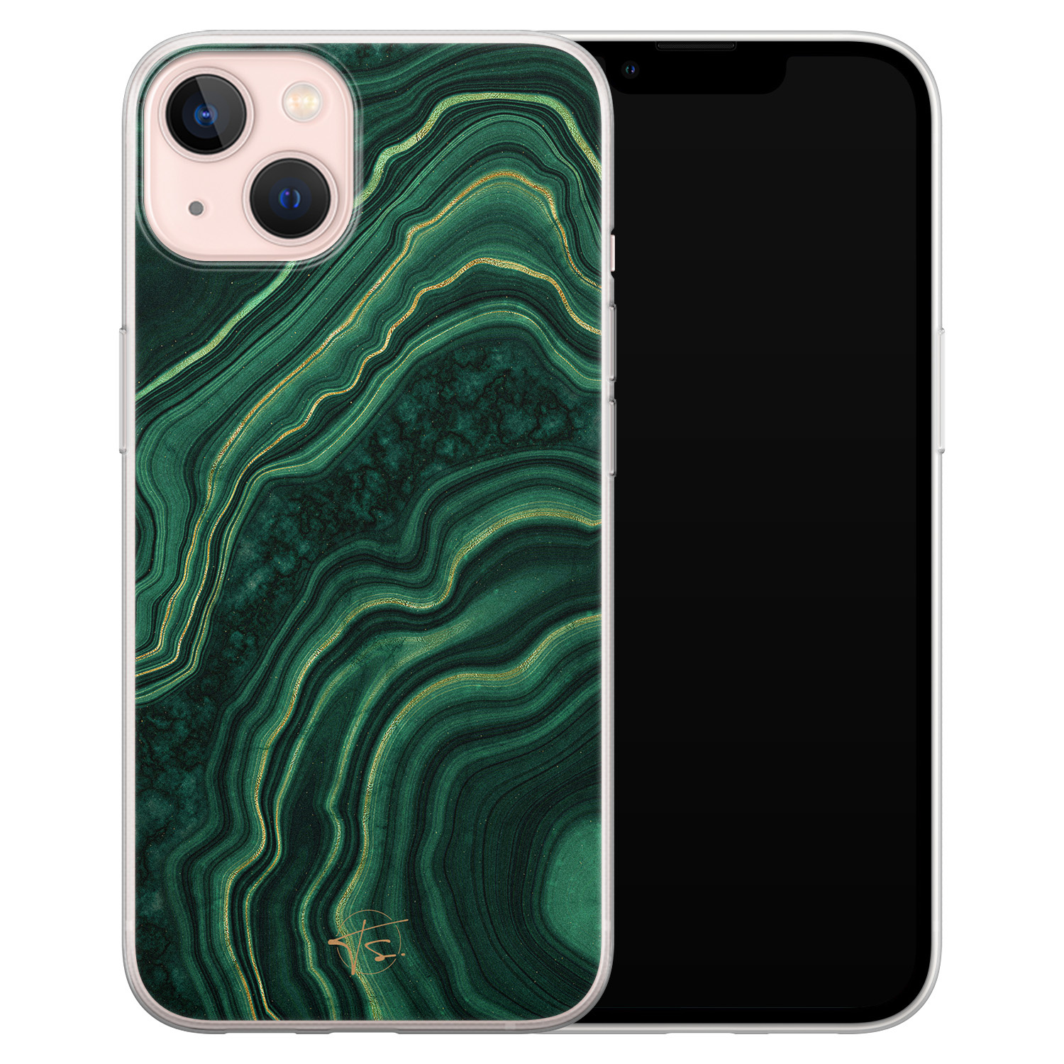 Telefoonhoesje Store iPhone 13 siliconen hoesje - Agate groen