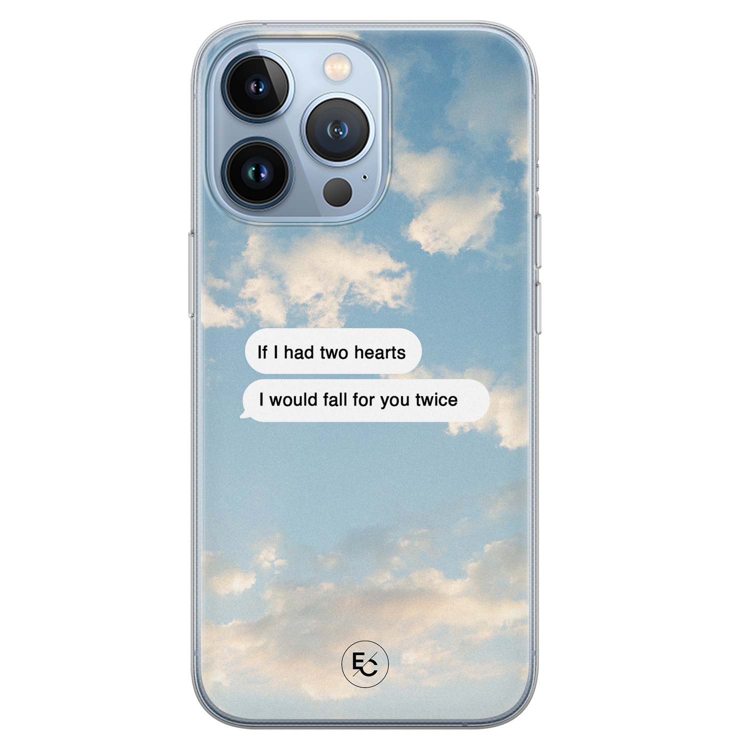 ELLECHIQ iPhone 13 Pro siliconen hoesje - Love quote