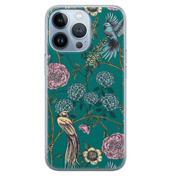 Telefoonhoesje Store iPhone 13 Pro siliconen hoesje - Bloomy birds