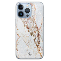 Casimoda iPhone 13 Pro siliconen hoesje - Goud marmer