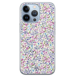 Telefoonhoesje Store iPhone 13 Pro siliconen hoesje - Purple garden