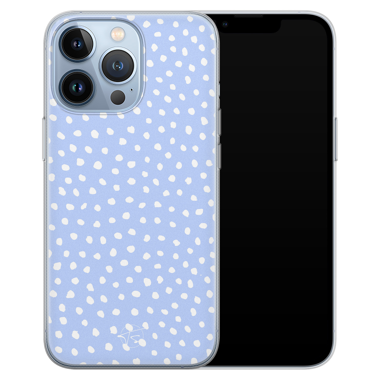 Telefoonhoesje Store iPhone 13 Pro siliconen hoesje - Purple dots