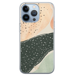 Telefoonhoesje Store iPhone 13 Pro siliconen hoesje - Abstract peach
