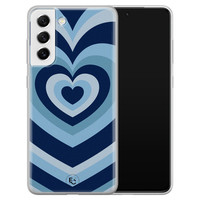 ELLECHIQ Samsung Galaxy S21 FE siliconen hoesje - Hart blauw