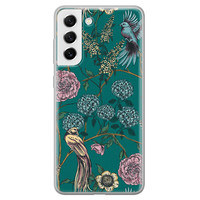 Telefoonhoesje Store Samsung Galaxy S21 FE siliconen hoesje - Bloomy birds