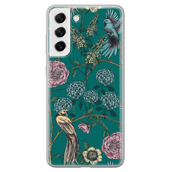 Telefoonhoesje Store Samsung Galaxy S21 FE siliconen hoesje - Bloomy birds